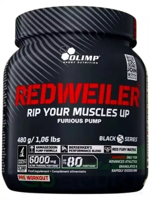 Предтреник в порошке OLIMP REDWEILER 480 г, Апельсин