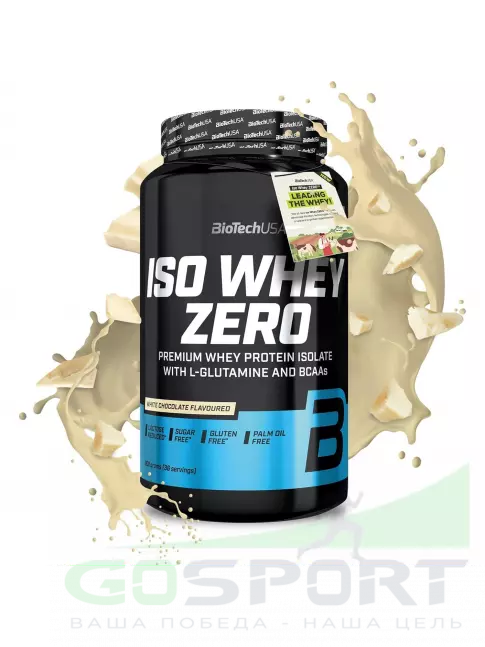 Изолят протеина BioTechUSA Iso Whey Zero 908 г, Белый шоколад
