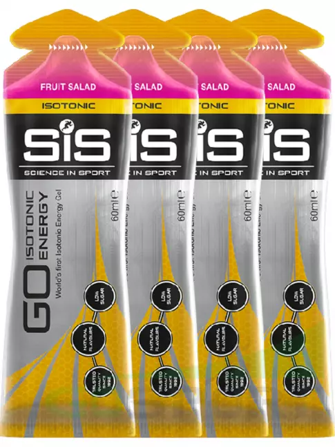 Гель питьевой SCIENCE IN SPORT (SiS) GO Isotonic Energy Gels 4 x 60 мл, Фруктовый салат