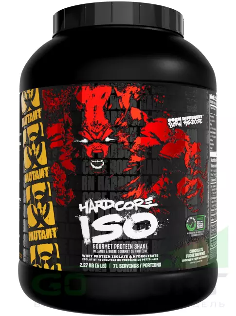 Изолят протеина Mutant Hardcore Iso 2270 г, Шоколадный Брауни Изолят протеина Mutant Hardcore Iso 2270 г, Шоколадный Брауни