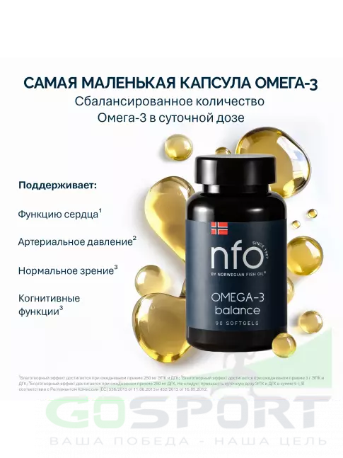 Омега-3 NFO Omega-3 Balance 350 mg 90 капсул