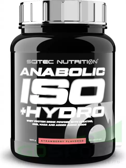 Сывороточный протеин Scitec Nutrition Anabolic ISO + Hydro 920 г, Клубника
