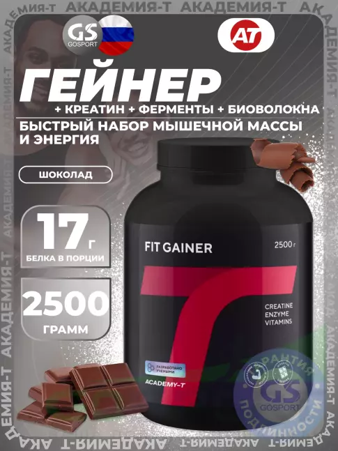 Гейнер Академия-Т Fit Gainer 2500 г, Шоколад