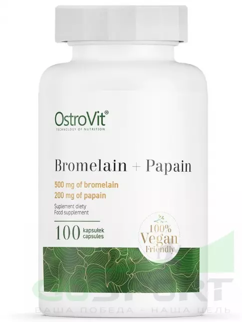  OstroVit Bromelain + Papain 100 веган капсул