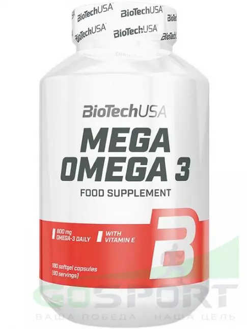 Омега-3 BioTechUSA Mega Omega 3 180 капсул