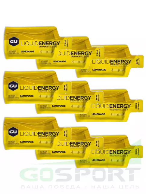 Гель питьевой GU ENERGY GU Liquid Enegry Gel no caffeine 9 саше x 60 g, Лимонад