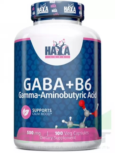 Haya Labs Gaba 500 mg + B6 100 веган капсул Haya Labs Gaba 500 mg + B6 100 веган капсул