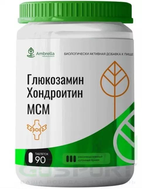  Амбрелла Глюкозамин Хондроитин МСМ 90 таблеток