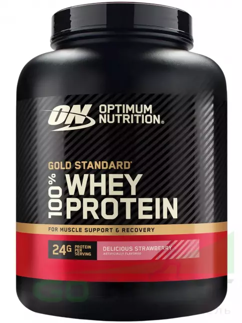 Сывороточный протеин Optimum Nutrition 100% Whey Gold Standard 2270 г, Восхитительная клубника Сывороточный протеин Optimum Nutrition 100% Whey Gold Standard 2270 г, Восхитительная клубника