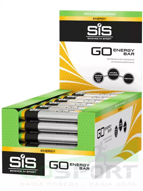 Энергетический батончик SCIENCE IN SPORT (SiS) GO Energy Mini Bar 40 г x 30 батончиков, Яблоко-Черная смородина