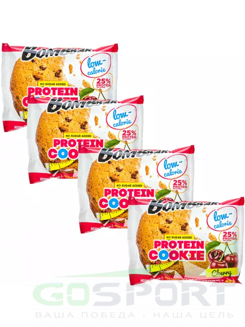 Протеиновый батончик BombBar Protein cookie 4 x 40 г, Вишня