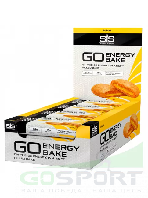Энергетический батончик SCIENCE IN SPORT (SiS) GO Energy Bake 12 х 50 г, Банан