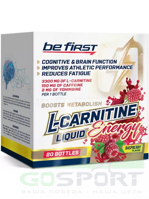  Be First L-Carnitine Liquid 3300 mg 20 х 25 мл, Малина