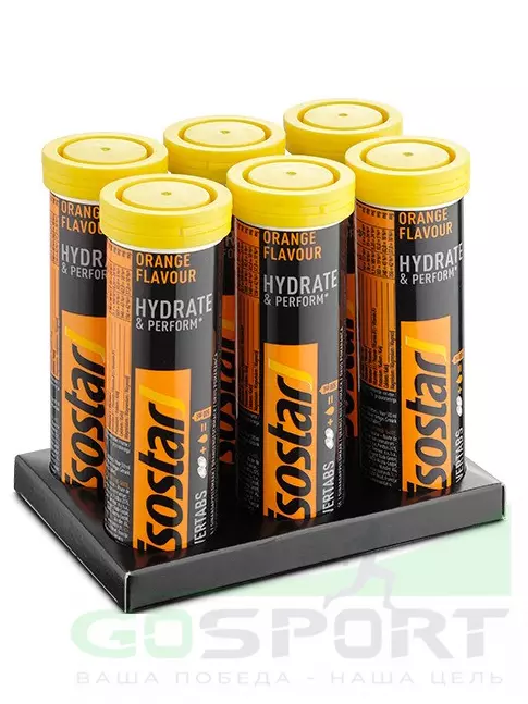 Изотоник ISOSTAR Изотонический напиток Powertabs 6 банка x 5 порций, апельсин