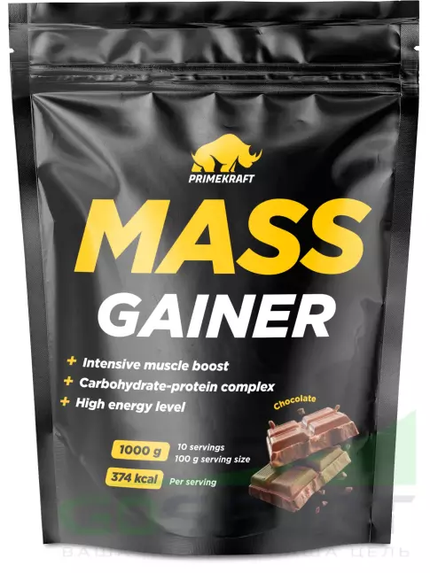 Гейнер PRIMEKRAFT MASS GAINER 1000 г, Шоколад Гейнер PRIMEKRAFT MASS GAINER 1000 г, Шоколад