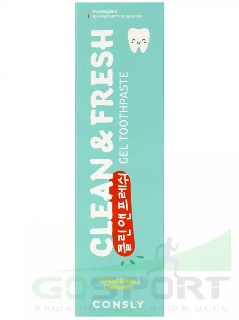 ИМПОРТ CONSLY Clean&Fresh Gingko Biloba & Seaweed Gel Toothpaste 105 г
