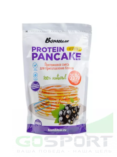 Заменитель питания BombBar Protein Pancake 420 г, Черная смородина