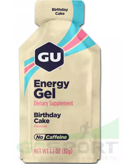 Энергетический гель питьевой GU Energy Labs GU Original Energy Gel no caffeine 24 x 32 г, Праздничный торт Энергетический гель питьевой GU Energy Labs GU Original Energy Gel no caffeine 24 x 32 г, Праздничный торт