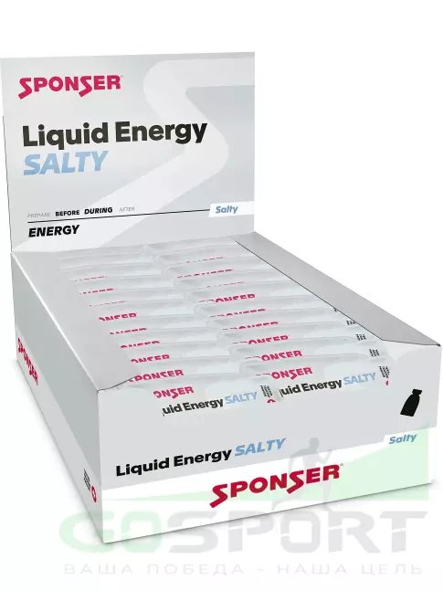 Гель питьевой SPONSER Liquid Energy Salty 40 x 35 г, Соленый