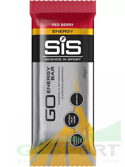 Энергетический батончик SCIENCE IN SPORT (SiS) Go Energy Bar 40 г, Красные ягоды
