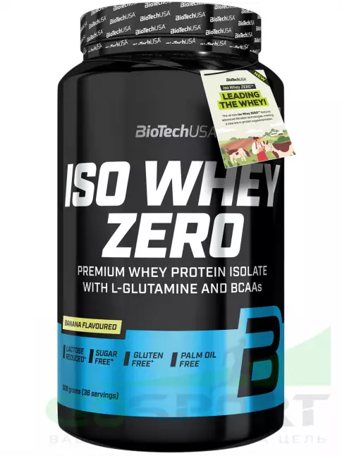 Изолят протеина BioTechUSA Iso Whey Zero 908 г, Банан
