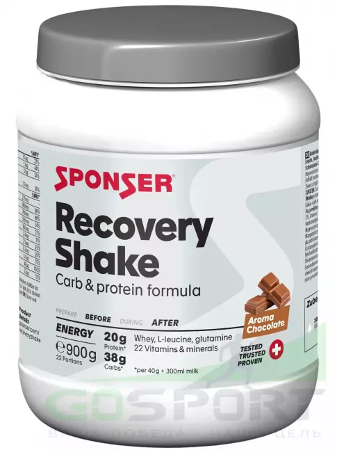 Восстановление SPONSER RECOVERY SHAKE 900 г, Шоколад