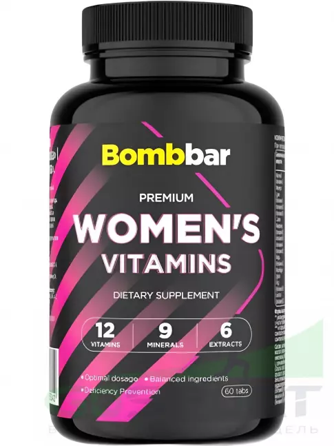 Витамины для женщин BombBar Women's vitamins 60 таблеток