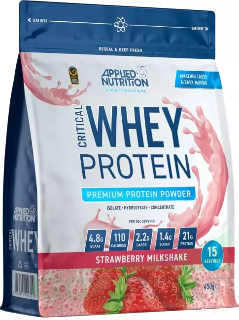  Applied Nutrition CRITICAL Whey 450 г, Клубничный молочный коктейль