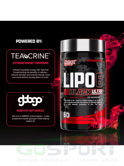Жиросжигатель NUTREX Lipo-6 Black Ultra Concentrate (+Yohimbine) 60 капсул Жиросжигатель NUTREX Lipo-6 Black Ultra Concentrate (+Yohimbine) 60 капсул