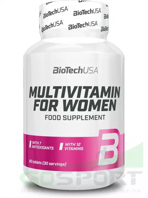 BioTechUSA Multivitamin For Women ДУБЛЬ 60 таблеток BioTechUSA Multivitamin For Women ДУБЛЬ 60 таблеток