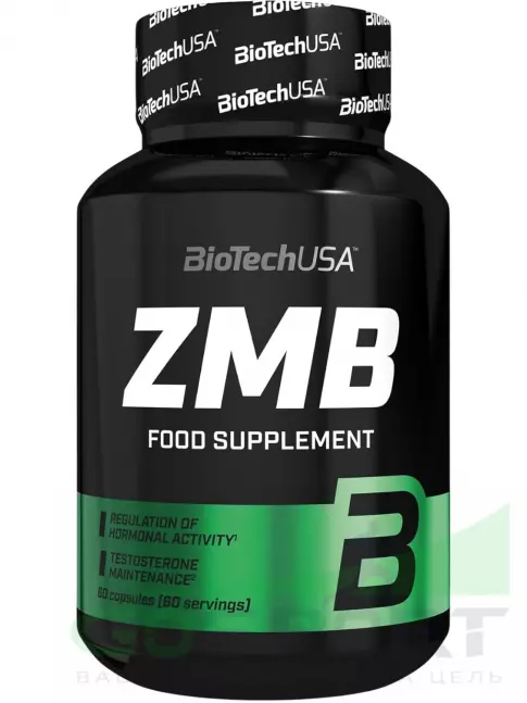 Магний+цинк+B6 BioTechUSA ZMB 60 капсул