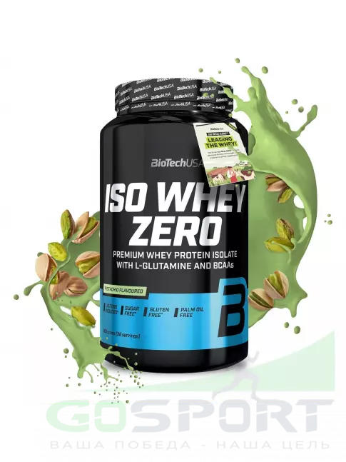 Изолят протеина BioTechUSA Iso Whey Zero 908 г, Фисташка Изолят протеина BioTechUSA Iso Whey Zero 908 г, Фисташка
