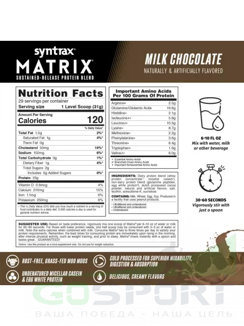  SYNTRAX Matrix 2 lbs 907 г, Молочный шоколад