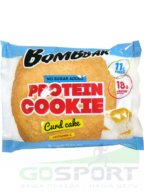 Протеиновый батончик BombBar Protein cookie 17 протеин печенье x 60 г, Творожный кекс