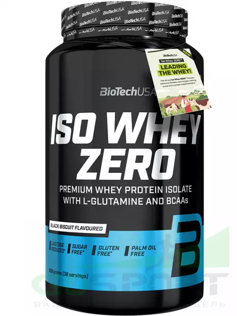 Изолят протеина BioTechUSA Iso Whey Zero 908 г, Черный бисквит