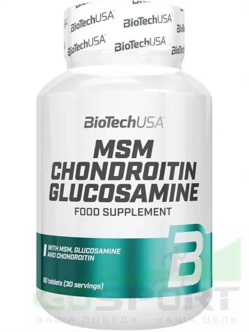 Глюкозамин хондроитин BioTechUSA MSM Chondroitin Glucosamine 60 таблеток