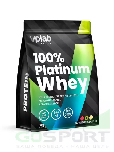  VP Laboratory 100% PLATINUM WHEY 750 г, Малина-Белый шоколад