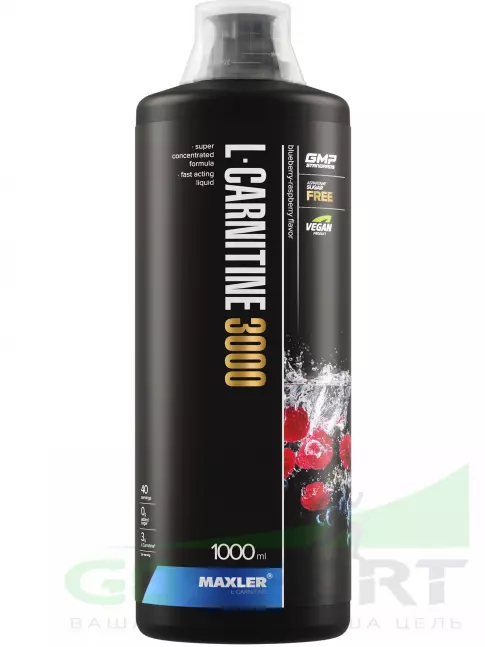 L-Карнитин жидкий MAXLER L-Carnitine 3000 mg 1000 мл, Черника - Малина