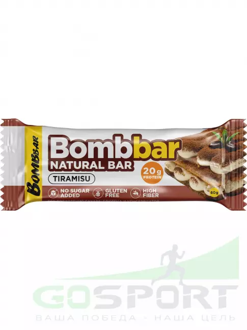 Протеиновый батончик BombBar Protein Bar 60 г, Тирамису