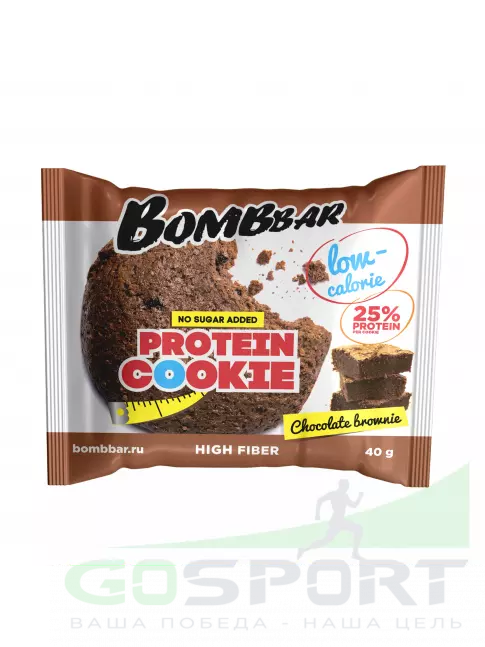 Протеиновый батончик BombBar Protein cookie 40 г, Шоколадный брауни