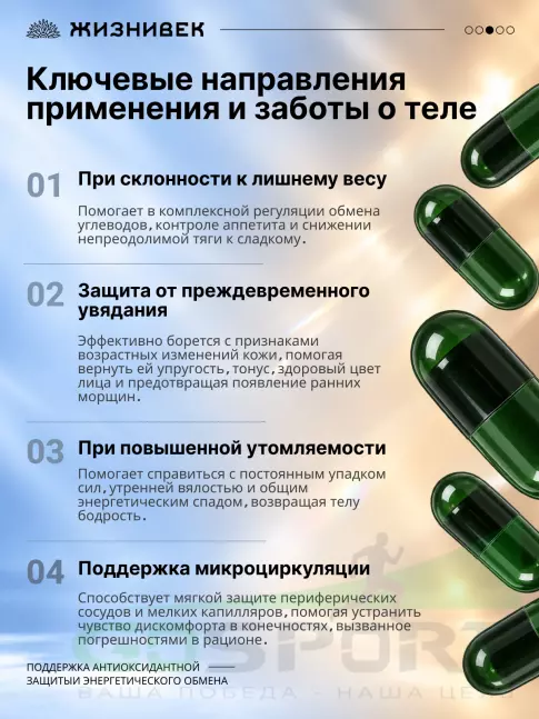 Жиросжигатель Жизнивек Липогам R 100 мг 60 капсул