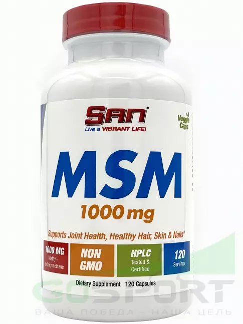 Глюкозамин хондроитин SAN MSM 1000 mg 120 капсул