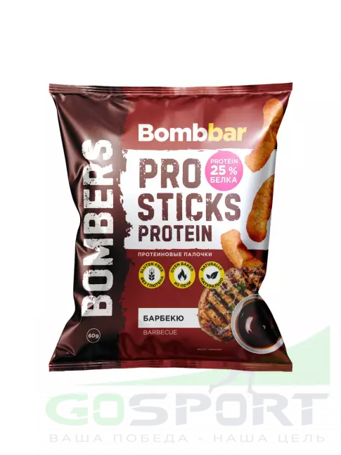 Чипсы BombBar Кукурузные палочки 60 г, Барбекю