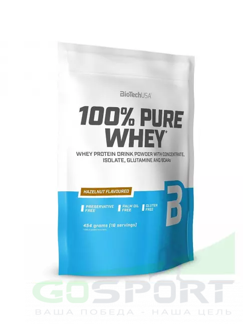BioTechUSA 100% Pure Whey 454 г, Лесной орех BioTechUSA 100% Pure Whey 454 г, Лесной орех