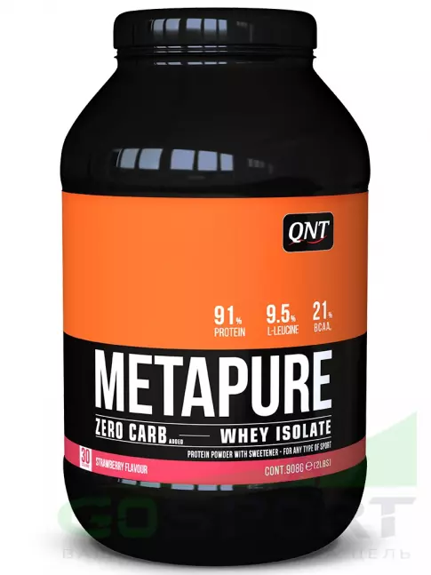  QNT METAPURE ZERO CARB 908 г, Клубника