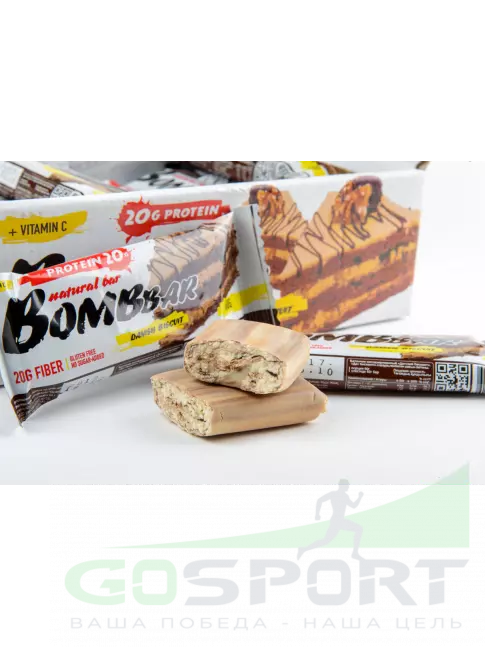 Протеиновый батончик BombBar Protein Bar 20 x 60 г, Датский бисквит