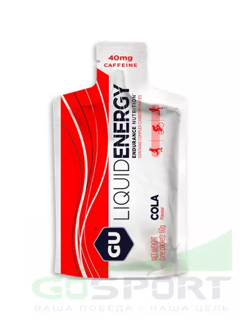 Гель питьевой GU ENERGY GU Liquid Enegry Gel caffeine 3 саше x 60 g, Кола