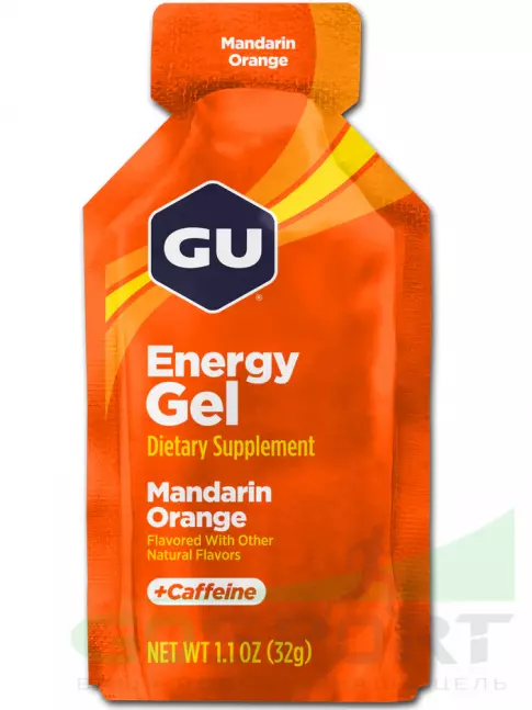 Гель питьевой GU Energy Labs GU Original Energy Gel 20mg caffeine 24 x 32 г, Апельсин-Мандарин