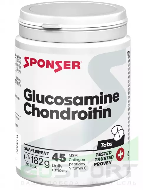 Глюкозамин хондроитин SPONSER GLUCOSAMIN CHONDROITIN 180 таблеток Глюкозамин хондроитин SPONSER GLUCOSAMIN CHONDROITIN 180 таблеток