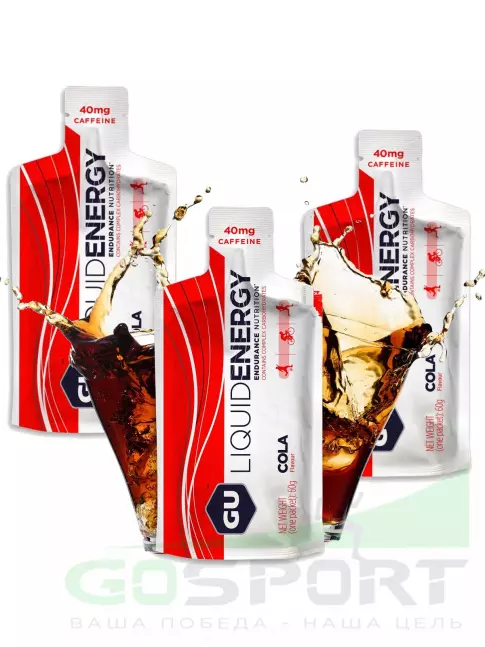 Гель питьевой GU ENERGY GU Liquid Enegry Gel caffeine 3 саше x 60 g, Кола